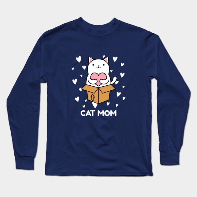 Cat Mom Long Sleeve T-Shirt by osaya